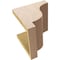 Ekena Millwork 8"W x 8"D x 8"H Wide Newport Rough Cedar Woodgrain TimberThane Corbel, Primed Tan CORUR08X08X08NEWRCPR - alternate 4